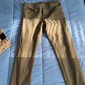 Express Athletic Slim Pants Olive/Dark 33 waist by 30 Length